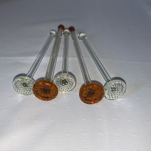 Vintage glass stir sticks